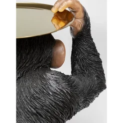 Deko Figur Butler Playing Chimp Schwarz 52Cm