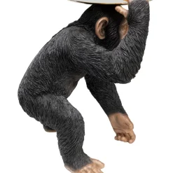 Deko Figur Butler Playing Chimp Schwarz 52Cm