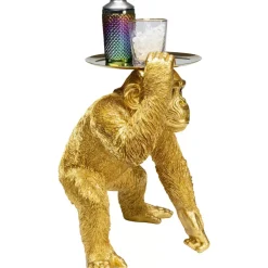 Deko Figur Butler Playing Chimp Gold 52Cm