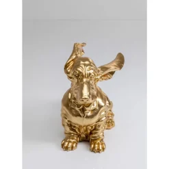 Deko Figur Coiffed Dog Gold 52Cm