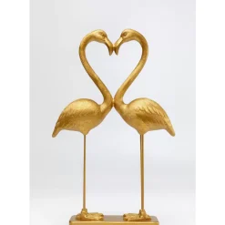 Deko Figur Flamingo Love Gold 63Cm