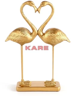 Deko Figur Flamingo Love Gold 39Cm