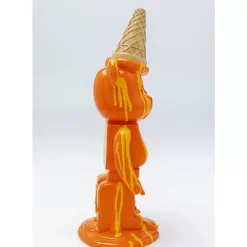 Deko Figur Gelato Bear Orange 40Cm