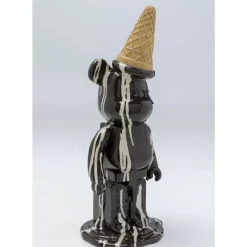 Deko Figur Gelato Bear Schwarz 40Cm