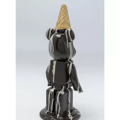 Deko Figur Gelato Bear Schwarz 40Cm