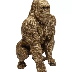 Deko Figur Gorilla Gold 80Cm