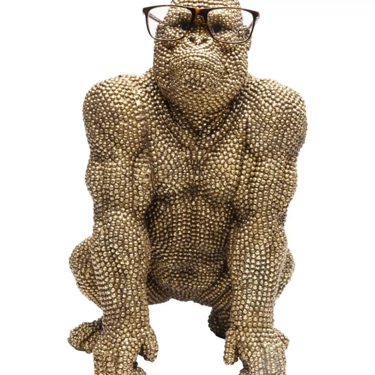 Deko Figur Gorilla Gold 46Cm