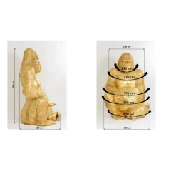 Deko Figur Gorilla Gold Xxl 249