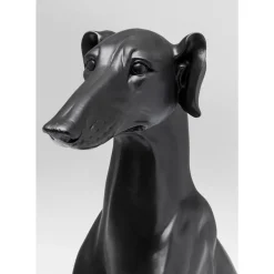 Deko Figur Greyhound Bruno Schwarz Matt 80Cm