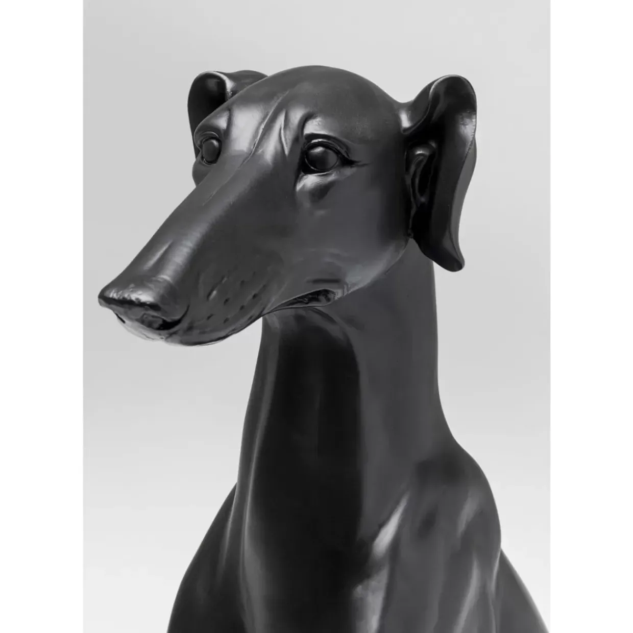 Deko Figur Greyhound Bruno Schwarz Matt 80Cm