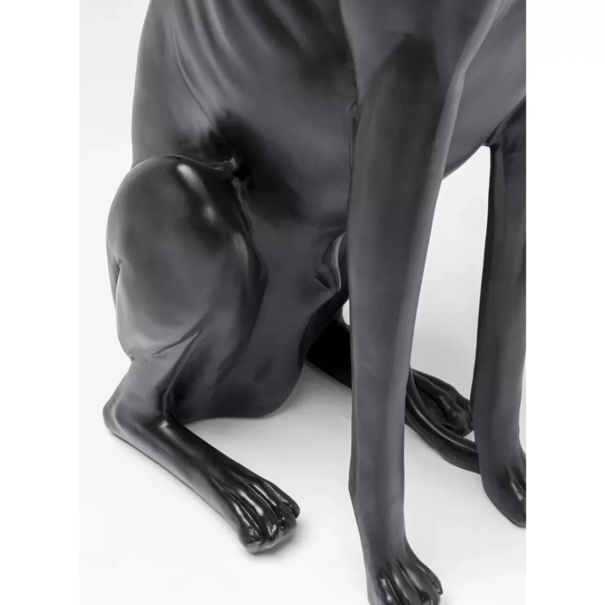 Deko Figur Greyhound Bruno Schwarz Matt 80Cm
