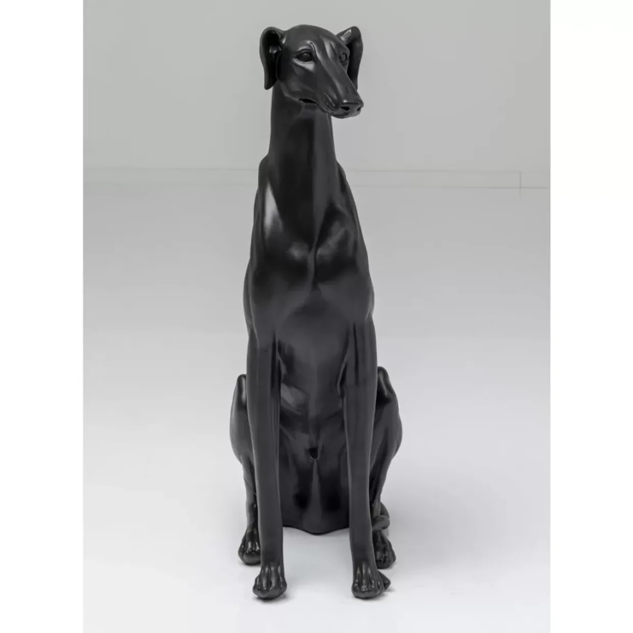 Deko Figur Greyhound Bruno Schwarz Matt 80Cm