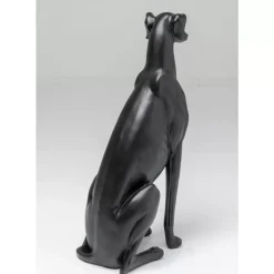 Deko Figur Greyhound Bruno Schwarz Matt 80Cm