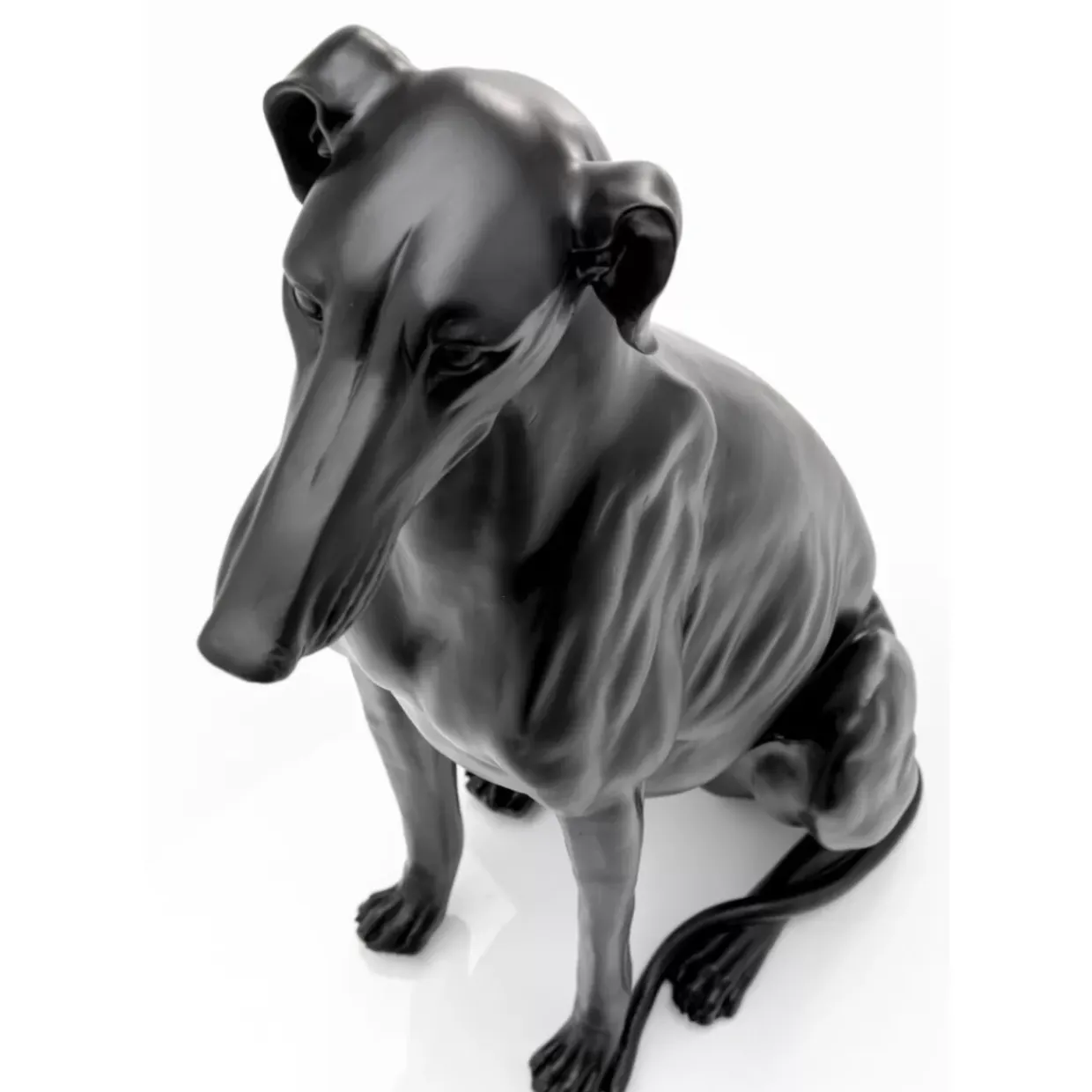 Deko Figur Greyhound Bruno Schwarz Matt 80Cm