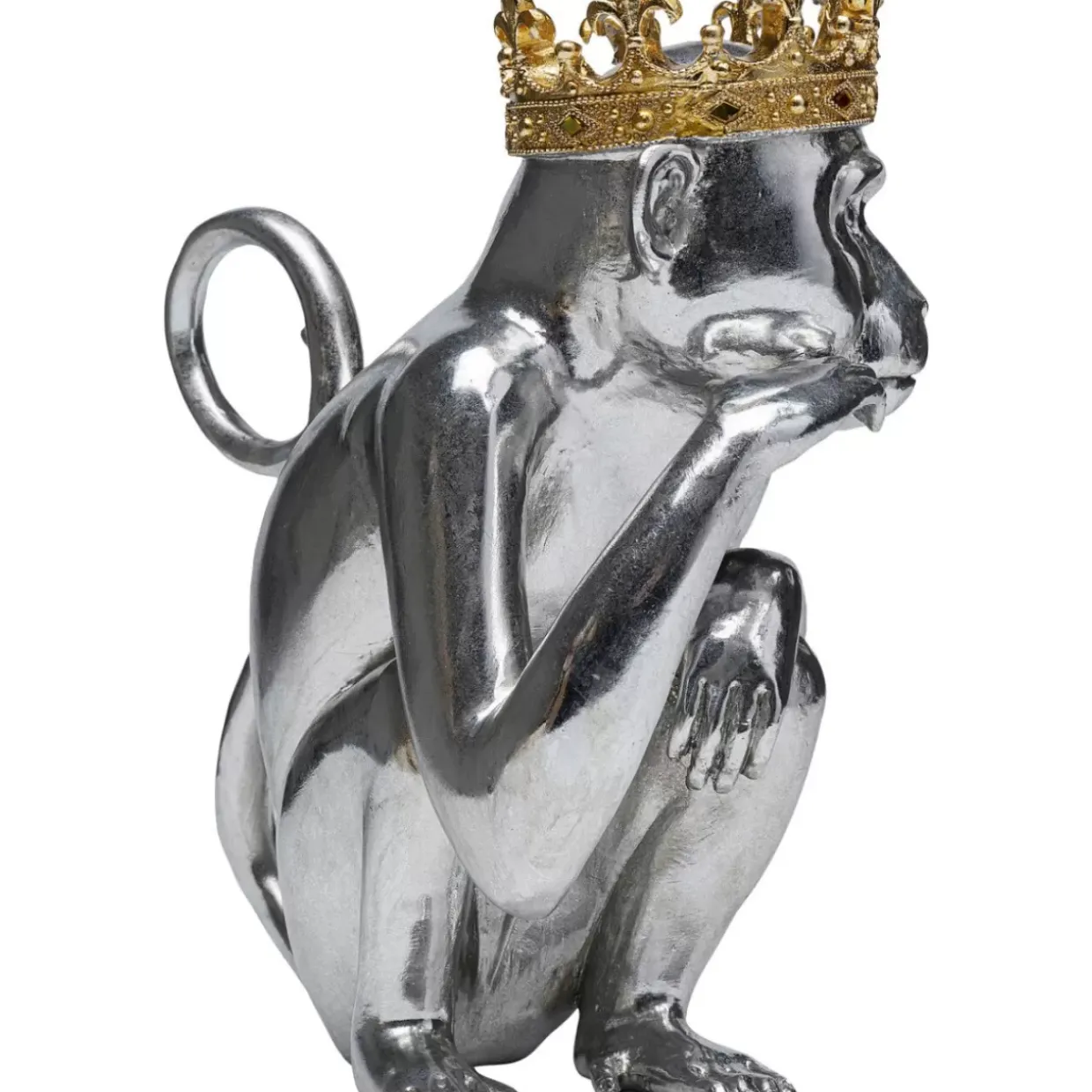 Deko Figur King Lui Silber 35