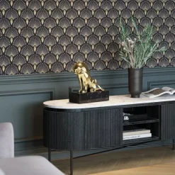 Deko Figur Lion On Marble 34Cm