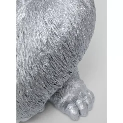 Deko Figur Monkey Gorilla Side Xl Silber Matt