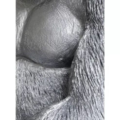 Deko Figur Monkey Gorilla Side Xl Silber Matt