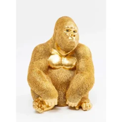 Deko Figur Monkey Gorilla Side Medium Gold