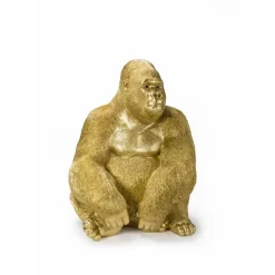 Deko Figur Monkey Gorilla Side Xl Gold