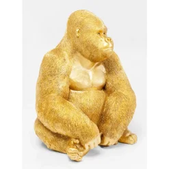 Deko Figur Monkey Gorilla Side Xl Gold