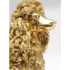 Deko Figur Mrs Poodle Gold 34Cm
