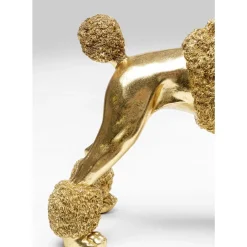 Deko Figur Mrs Poodle Gold 34Cm