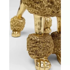 Deko Figur Mrs Poodle Gold 34Cm