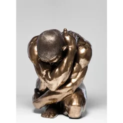 Deko Figur Nude Man Hug Bronze 54Cm