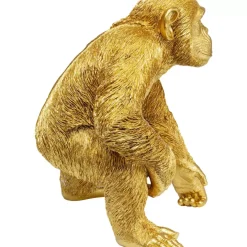 Deko Figur Playing Ape Gold 50