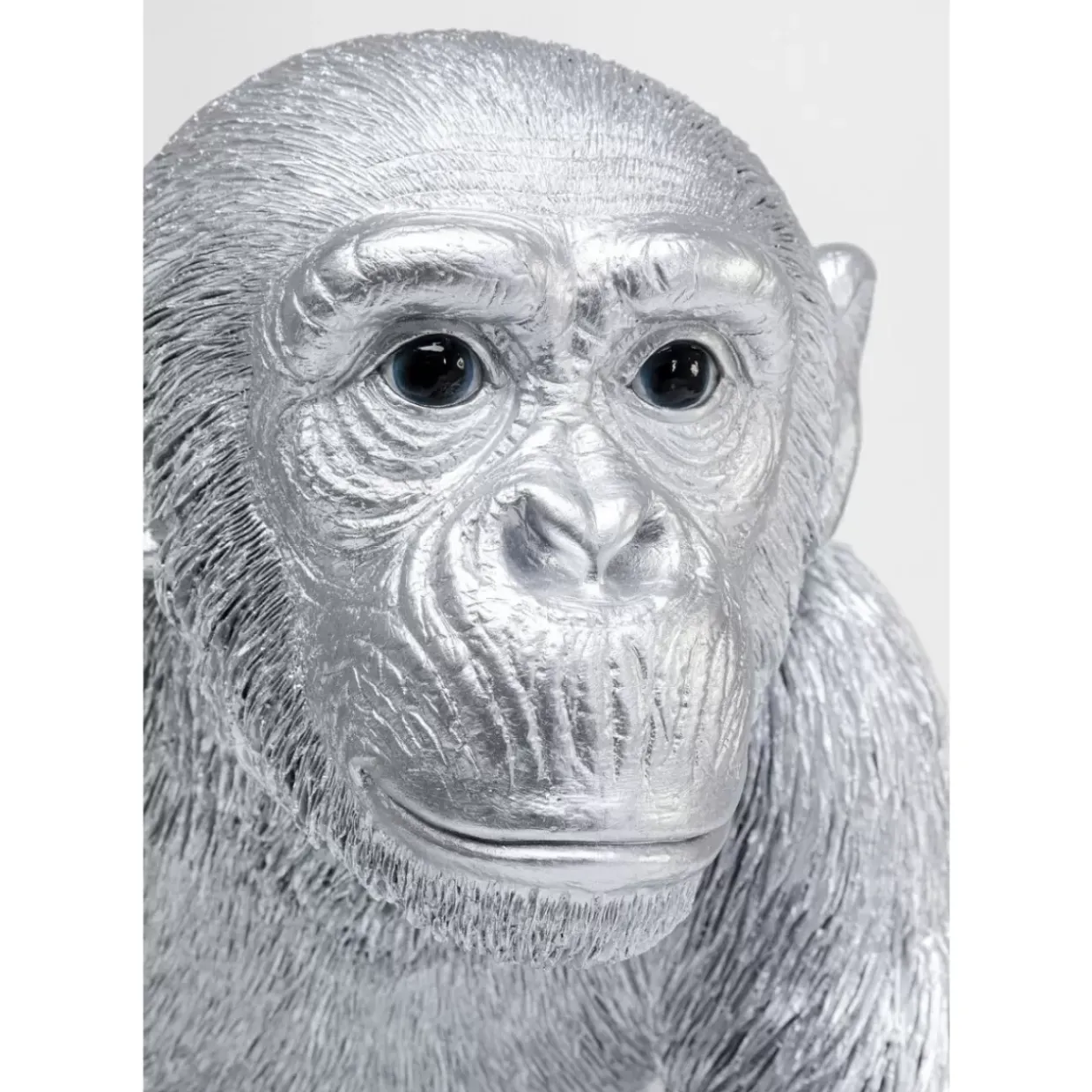 Deko Figur Playing Ape Silber 50
