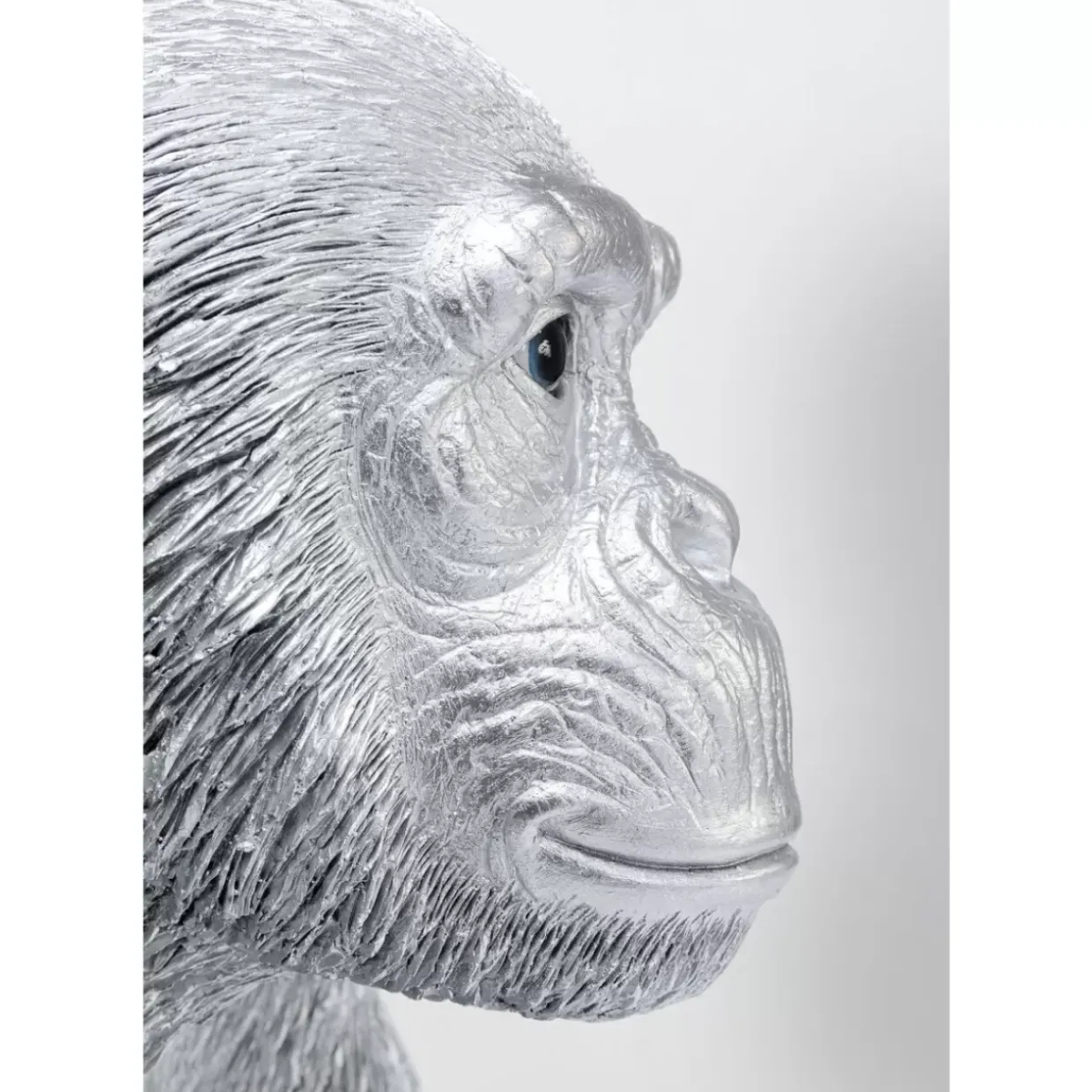Deko Figur Playing Ape Silber 50