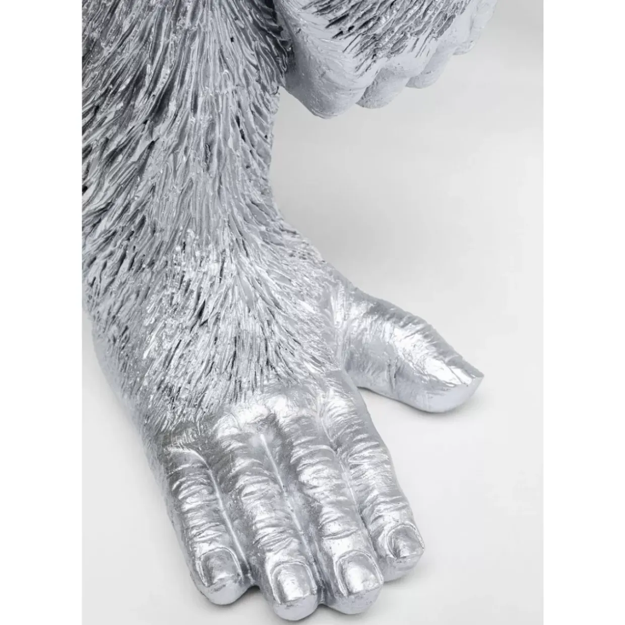 Deko Figur Playing Ape Silber 50