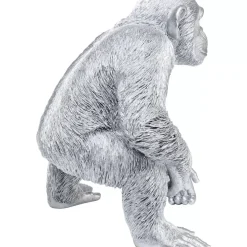 Deko Figur Playing Ape Silber 50