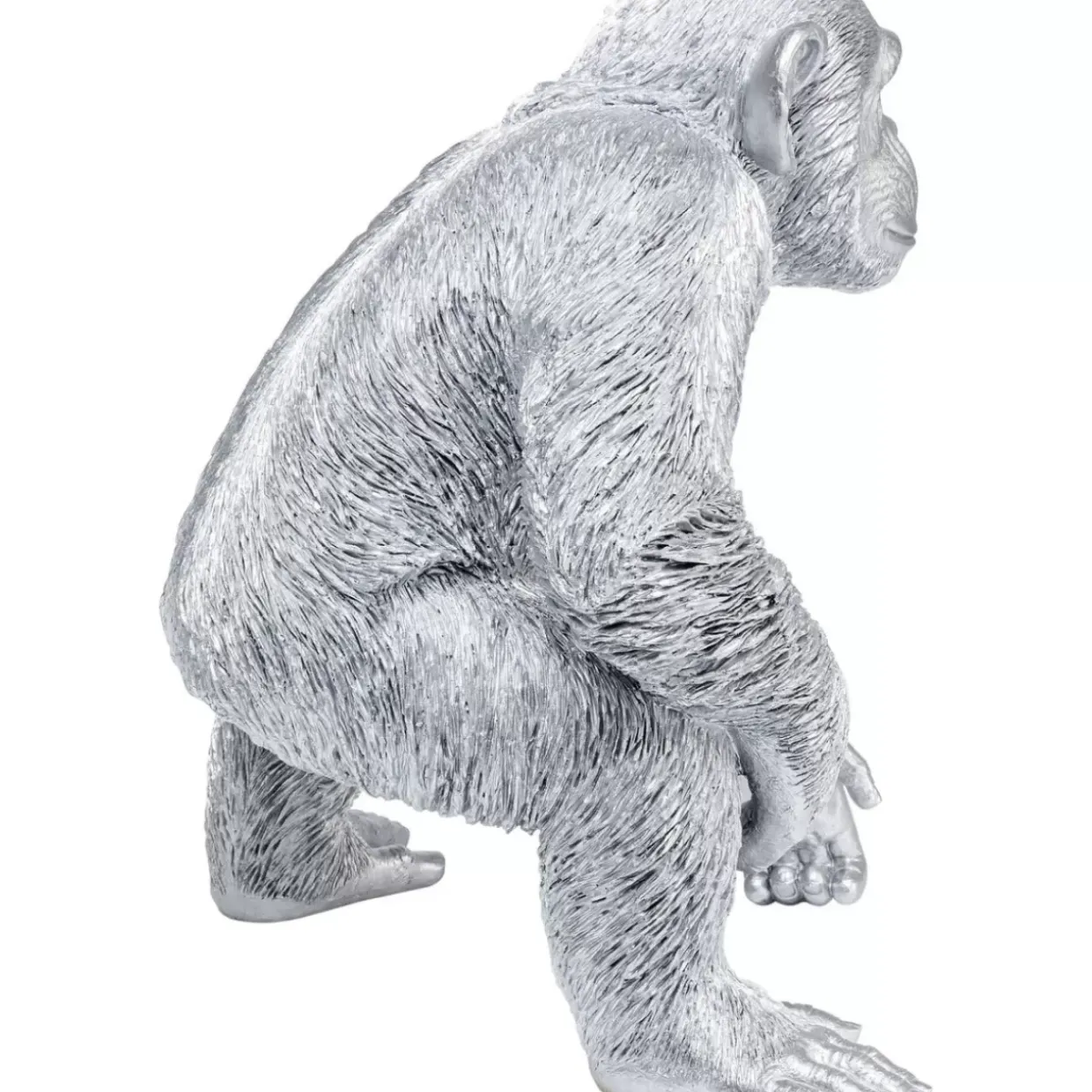 Deko Figur Playing Ape Silber 50