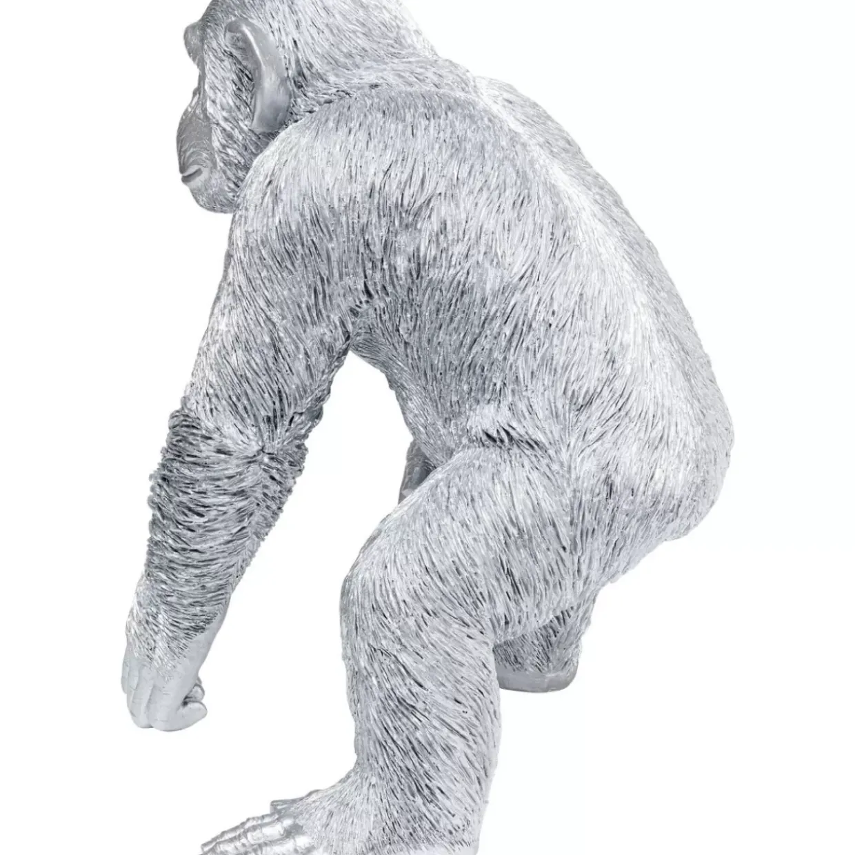 Deko Figur Playing Ape Silber 50