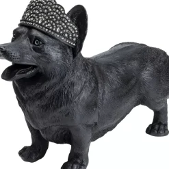 Deko Figur Royal Standing Corgi Schwarz