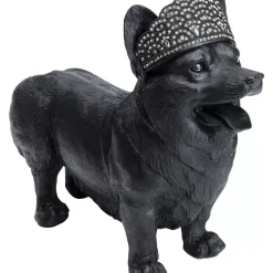 Deko Figur Royal Standing Corgi Schwarz