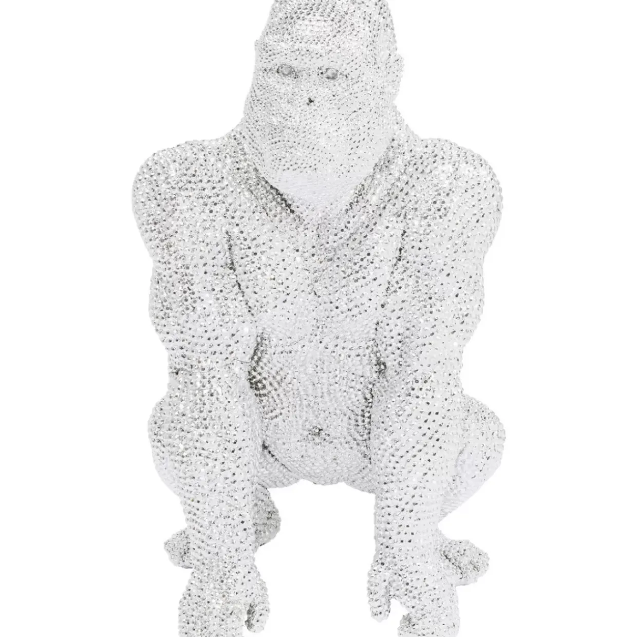 Deko Figur Shiny Gorilla Silber 80Cm