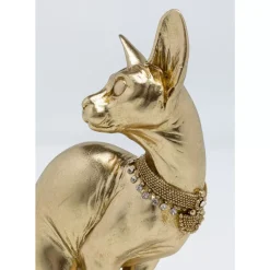 Deko Figur Sitting Cat Audrey Gold 27Cm