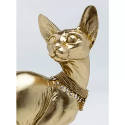 Deko Figur Sitting Cat Audrey Gold 27Cm