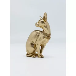 Deko Figur Sitting Cat Audrey Gold 27Cm