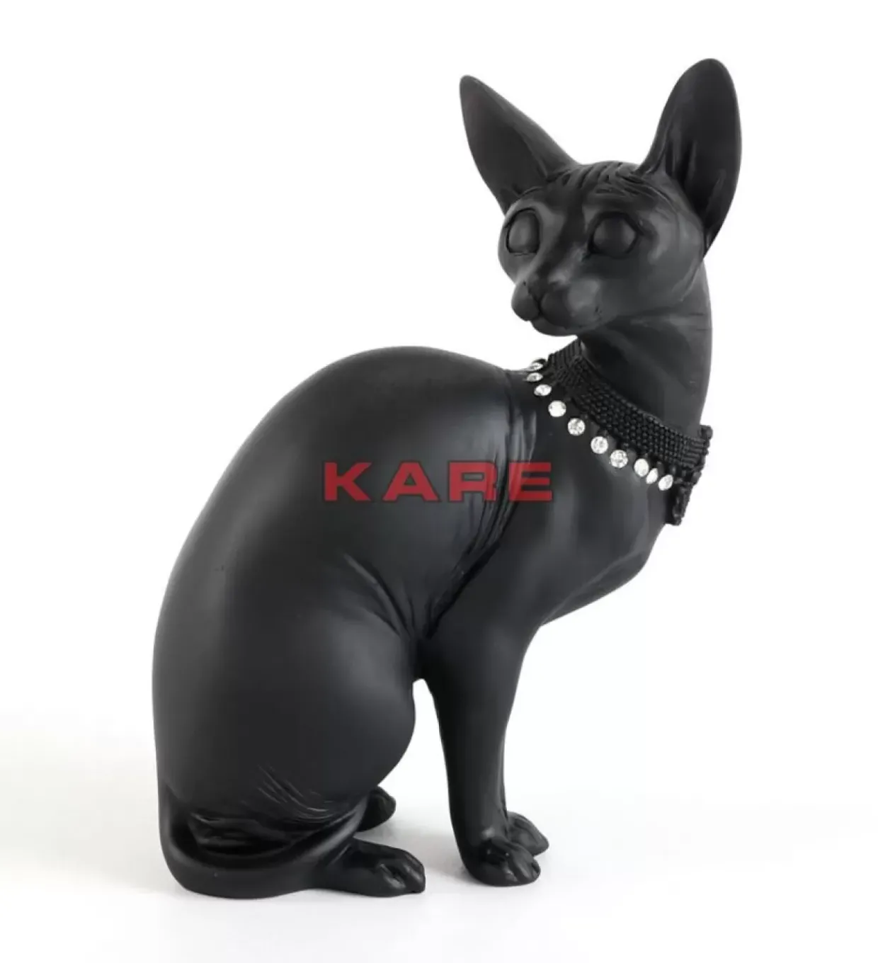 Deko Figur Sitting Cat Audrey Schwarz 27Cm