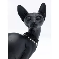 Deko Figur Sitting Cat Audrey Schwarz 27Cm