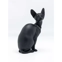 Deko Figur Sitting Cat Audrey Schwarz 27Cm
