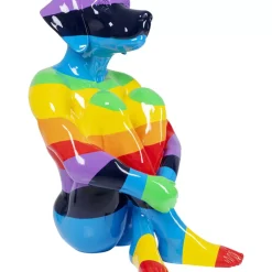 Deko Figur Sitting Dog Rainbow 173