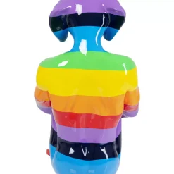 Deko Figur Sitting Dog Rainbow 173