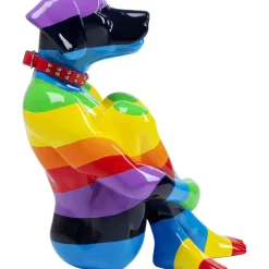 Deko Figur Sitting Dog Rainbow 80