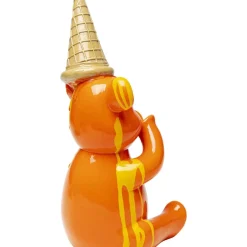 Deko Figur Sitting Gelato Bear Orange 37Cm