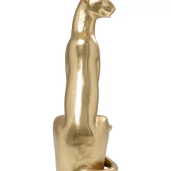 Deko Figur Sitting Leopard Gold 150Cm